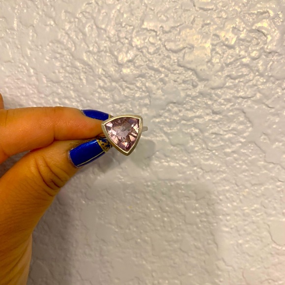 925 silver pink/lavender statement ring - Picture 5 of 6